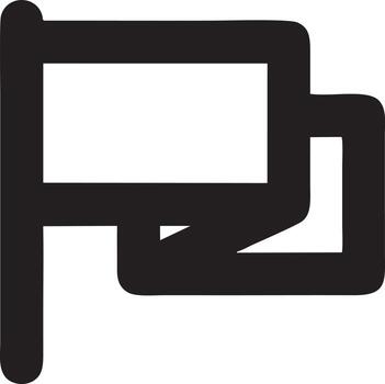 Flag icon symbol vector image. Illustration of the waving flag location design image. EPS 10.