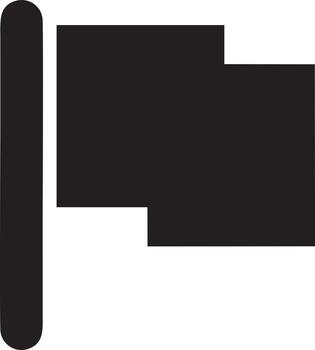 Flag icon symbol vector image. Illustration of the waving flag location design image. EPS 10.