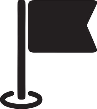 Flag icon symbol vector image. Illustration of the waving flag location design image. EPS 10.