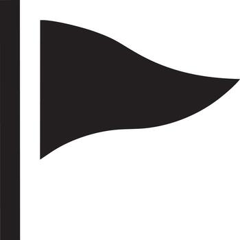 Flag icon symbol vector image. Illustration of the waving flag location design image. EPS 10.