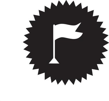 Flag icon symbol vector image. Illustration of the waving flag location design image. EPS 10.