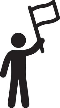 Flag icon symbol vector image. Illustration of the waving flag location design image. EPS 10.