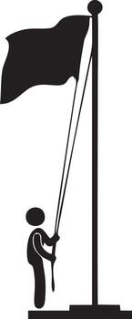 Flag icon symbol vector image. Illustration of the waving flag location design image. EPS 10.