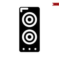 audio speaker glyph icon vector