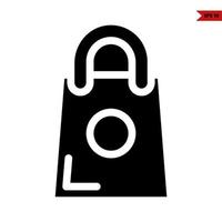 paperbag glyph icon vector