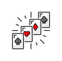 Ace card suit icon vector, playing card symbol vector