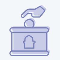 Icon Donation. related to Eid Al Fitr symbol. islamic. ramadhan. simple illustration vector