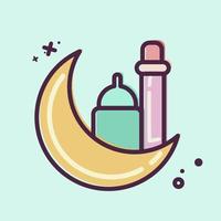 icono Eid. relacionado a eid Alabama fitr símbolo. islámico. Ramadán. sencillo ilustración vector