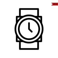 watch line icon vector