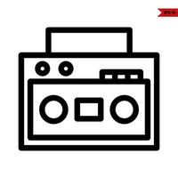 radio line icon vector