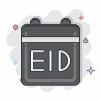 icono calendario. relacionado a eid Alabama fitr símbolo. islámico. Ramadán. sencillo ilustración vector