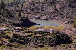 Scenic mountain landscape photo