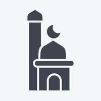Icon Mosque. related to Eid Al Fitr symbol. islamic. ramadhan. simple illustration1 vector