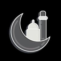 icono Eid. relacionado a eid Alabama fitr símbolo. islámico. Ramadán. sencillo ilustración vector
