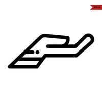 hand line icon vector