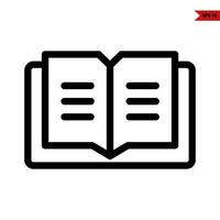 book line icon vector