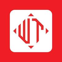 Creative simple Initial Monogram WT Logo Designs. vector