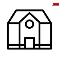 home line icon vector