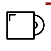 glass drink line icon vector