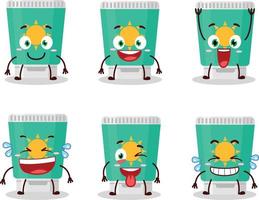 Cartoon character of sunblock with smile expression vector