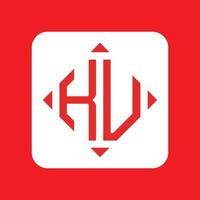 Creative simple Initial Monogram KU Logo Designs. vector