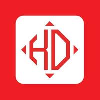 Creative simple Initial Monogram KD Logo Designs. vector