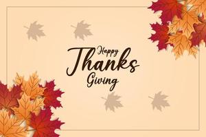 thanksgiving design, with falling leaves for card,poster,background, banner vector