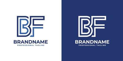 Letter BF Line Monogram Logo, suitable for any business with BF or FB initials. vector