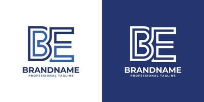 Letter BE Line Monogram Logo, suitable for any business with BE or EB initials. vector