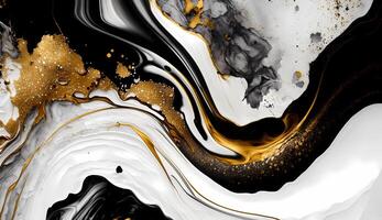 Close-up background image of ink, paint, marble glitter gold color. High texture oil painting. Colorful abstract painting background. Art to print photo