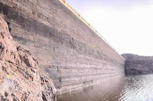 Dam on the river photo