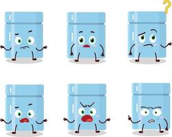 Cartoon character of fridge with what expression vector