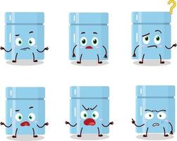 Cartoon character of fridge with what expression vector