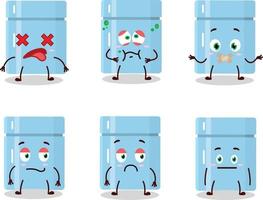 refrigerador dibujos animados en personaje con no expresión vector