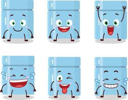 dibujos animados personaje de refrigerador con sonrisa expresión vector