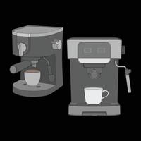 Set of Coffee maker hand drawing vector, Coffee maker drawn in a sketch style,Coffee maker practice template outline, vector Illustration.