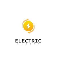 eléctrico poder moderno tec tecnología logo diseño vector