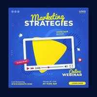márketing estrategias seminario web social medios de comunicación enviar modelo vector