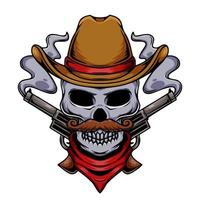 Skull with Cowboy Hat Accessories 13280318 Vector Art at Vecteezy