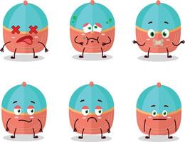 Hat cartoon in character with nope expression vector