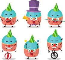 Cartoon character of hat with various circus shows vector