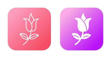 Flower with leaves Vector Icon