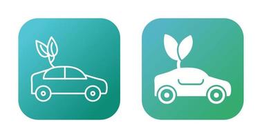 icono de vector de coche ecológico