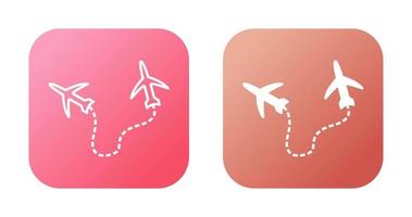 Round Travel Flights Vector Icon