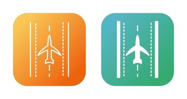 Plane on Runway Vector Icon