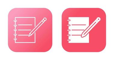 Notebook and Pen Vector Icon