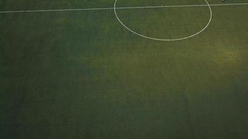 Flight along the football field where the training takes place video