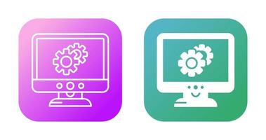Settings Lcd Vector Icon