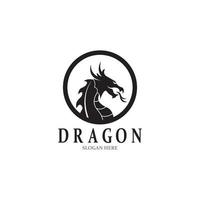 Dragon Silhouette Icon Symbol Vector Illustration