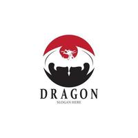 Dragon Silhouette Icon Symbol Vector Illustration
